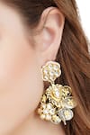 Buy Auraa Trends Gold Plated Pearls, Diamonds Kundan Earrings Online at Aza Fashions Buy_Auraa Trends_Gold Plated Pearls, Diamonds Kundan Earrings _Online_at_Aza_Fashions