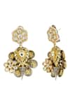 Buy_Auraa Trends_Gold Plated Pearls, Diamonds Kundan Earrings _at_Aza_Fashions