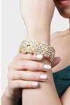 Shop_Auraa Trends_Gold Plated Pearls, Diamonds, Stones Kundan Bangles Set Of 2 _at_Aza_Fashions