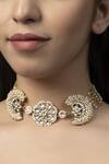 Shop_Auraa Trends_White Kundan Choker _at_Aza_Fashions