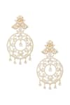 Buy_Auraa Trends_Gold Plated American Diamond Crystal Danglers _at_Aza_Fashions