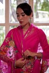 Atelier Shikaarbagh_Pink Saree - Silk Organza Embroidery Shell Placement  _at_Aza_Fashions