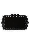 Sephyr_Black Resin Pearl Box Clutch _Online_at_Aza_Fashions