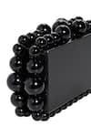 Buy_Sephyr_Black Resin Pearl Box Clutch _Online_at_Aza_Fashions