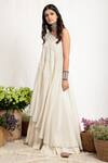 Buy_Amrita Thakur_White Embroidery Asymmetric One Shoulder Kurta And Lehenga Set _Online_at_Aza_Fashions