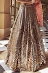 Pankaj & Nidhi_Gold Blouse Tulle Embroidery Hand Embellished Bridal Lehenga Set  _at_Aza_Fashions