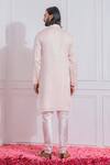 Shop_Ankit V Kapoor_Pink Cotton Silk Kurta Set_at_Aza_Fashions
