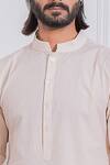 Ankit V Kapoor_Pink Cotton Plain Kurta Set _Online_at_Aza_Fashions