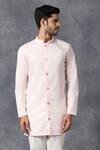 Buy_Ankit V Kapoor_Pink Cotton Button Down Kurta And Pant Set_at_Aza_Fashions