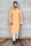 Ankit V Kapoor_White Cotton Printed Bundi And Kurta Set_Online_at_Aza_Fashions