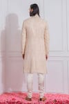 Shop_Ankit V Kapoor_Pink Pure Georgette Embroidered Sequin Sherwani Set _at_Aza_Fashions