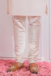 Ankit V Kapoor_Pink Pure Georgette Embroidered Sequin Sherwani Set _at_Aza_Fashions