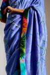Shop_Advait_Blue Raw Silk Embellished Saree_Online_at_Aza_Fashions