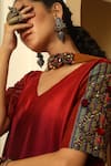 Buy_Medha_Orange Chiffon Dyed Dupatta  _Online_at_Aza_Fashions