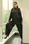 Buy_Medha_Black Denim Blend Salwar Pants  _at_Aza_Fashions