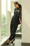 Shop_Medha_Black Denim Blend Salwar Pants  _at_Aza_Fashions