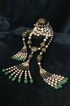 Shop_Tarun Tahiliani_Bead Tassel Long Contemporary Necklace_at_Aza_Fashions