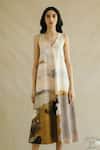 Buy_Cord_White Cotton Poplin Printed Midi Dress _at_Aza_Fashions