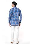Shop_MR. Ajay Kumar_Blue 100% Luxe Cotton Printed Shirt  _at_Aza_Fashions