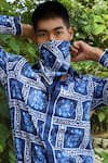 Buy_MR. Ajay Kumar_Blue 100% Luxe Cotton Printed Shirt  _Online_at_Aza_Fashions