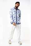 Buy_Mr. Ajay Kumar_White Cotton Luxe Printed Shirt  _at_Aza_Fashions