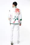 Shop_MR. Ajay Kumar_White Cotton Floral Digital Print Shirt _at_Aza_Fashions