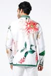 Buy_MR. Ajay Kumar_White Cotton Floral Digital Print Shirt _Online_at_Aza_Fashions