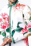 Shop_MR. Ajay Kumar_White Cotton Floral Digital Print Shirt _Online_at_Aza_Fashions