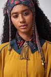 Shop_ASEEM KAPOOR_Yellow Natural Crepe Top_Online_at_Aza_Fashions