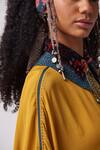 ASEEM KAPOOR_Yellow Natural Crepe Top_at_Aza_Fashions
