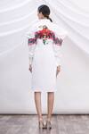 Shop_MR. Ajay Kumar_White Cotton Printed Shirt Dress _at_Aza_Fashions