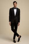 Buy_Philocaly_Black Silk Embellished Tuxedo _Online_at_Aza_Fashions