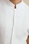 Philocaly_White 100% Linen Shirt _at_Aza_Fashions