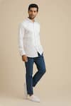Philocaly_White 100% Cotton Shirt _Online_at_Aza_Fashions