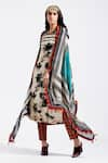 Aseem Kapoor_Multi Color Printed Dupatta  _Online_at_Aza_Fashions