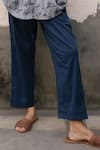 Buy_Ayaka_Blue 100% Cotton Trousers _Online_at_Aza_Fashions