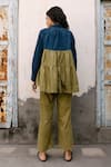 Shop_Ayaka_Green 100% Cotton Corduroy Broad Hem Trousers _at_Aza_Fashions