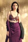 House of Her_Purple Catmint Cotton Skirt_Online_at_Aza_Fashions