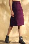 Buy_House of Her_Purple Catmint Cotton Skirt_Online_at_Aza_Fashions