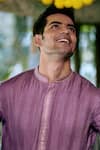 Buy_Philocaly_Purple 100% Silk Embroidery Stitchline Utsav Short Kurta _Online_at_Aza_Fashions