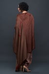 Shop_Bodhi Tree_Brown Viscose Cotton Embroidery Round Printed Asymmetric Tunic _at_Aza_Fashions