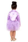 Shop_Neha Gursahani_Purple Satin, Net, Lycra Embroidery, Fringe Jacket And Layered Skirt Set _at_Aza_Fashions