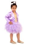Neha Gursahani_Purple Satin, Net, Lycra Embroidery, Fringe Jacket And Layered Skirt Set _Online_at_Aza_Fashions