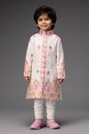 Buy_Neha Gursahani_White Silk, Satin, Chiffon Embroidery Raw Sherwani Set _at_Aza_Fashions