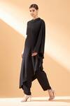 Buy Aakaar Black Modal Beads Asymmetric Tunic And Pant Set Online at Aza Fashions Buy_Aakaar_Black Modal Beads Asymmetric Tunic And Pant Set_Online_at_Aza_Fashions