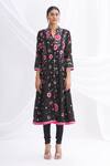 Buy Nachiket Barve Black Silk Chanderi Embroidered Kurta Set Online at Aza Fashions Buy_Nachiket Barve_Black Silk Chanderi Embroidered Kurta Set _Online_at_Aza_Fashions