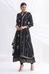 Buy Nachiket Barve Black Silk Chanderi Embroidered Jacket And Kurta Set at Aza Fashions Buy_Nachiket Barve_Black Silk Chanderi Embroidered Jacket And Kurta Set _at_Aza_Fashions