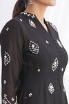Nachiket Barve Black Silk Chanderi Embroidered Jacket And Kurta Set at Aza Fashions Nachiket Barve_Black Silk Chanderi Embroidered Jacket And Kurta Set _at_Aza_Fashions