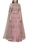 Buy_Abhishek Vermaa_Pink Satin Embellished Anarkali Gown_Online_at_Aza_Fashions