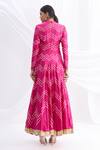 Shop_Nachiket Barve_Pink Silk Chanderi Embroidered Anarkali Set  _at_Aza_Fashions